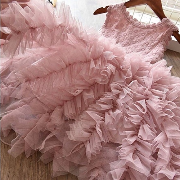 Other - 🌸New Soft Blush Pink Tutu Ruffle Princess Dress🌸